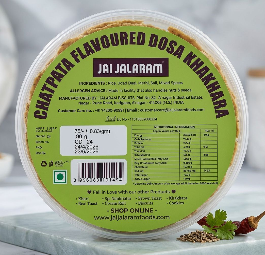 Chatpata Flavoured Dosa Khakra