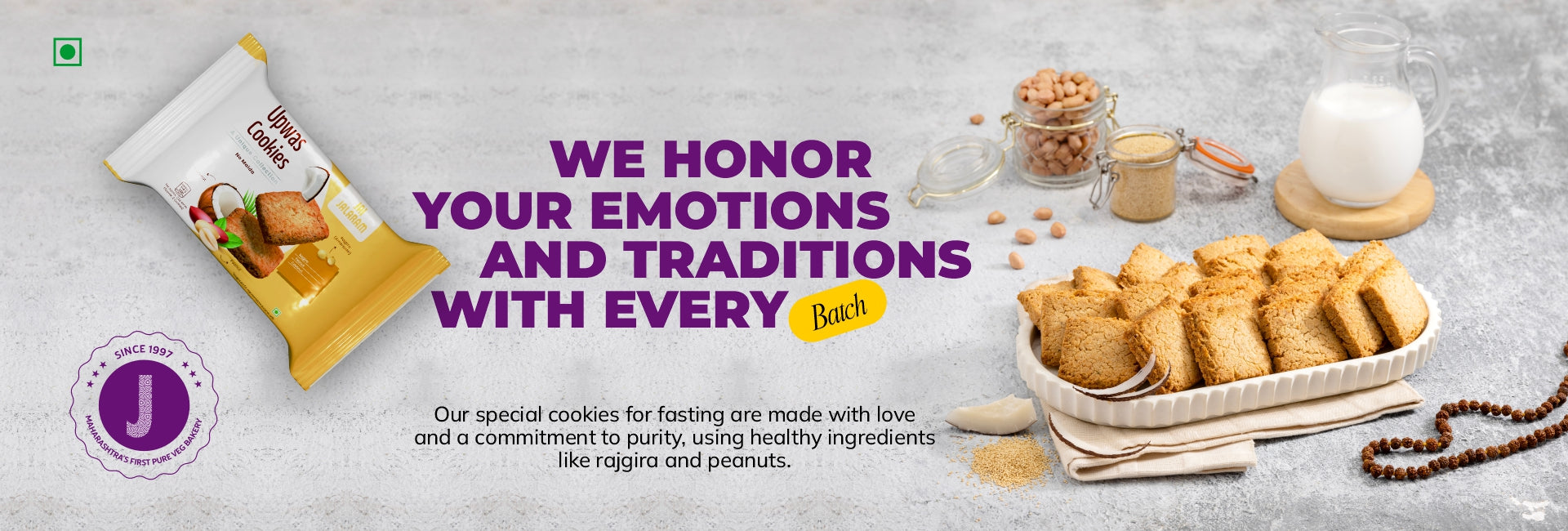 Fasting cookies made with rajgira, peanuts and healthy ingredients by Jai Jalaram Food Products.slider_item_VtmPhE