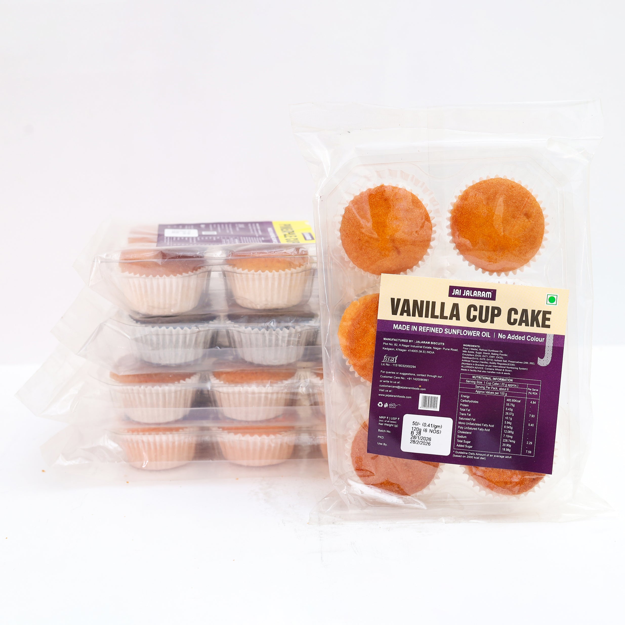Vanilla Flavour Cup Cake 6Pcs – Jai Jalaram Food Products